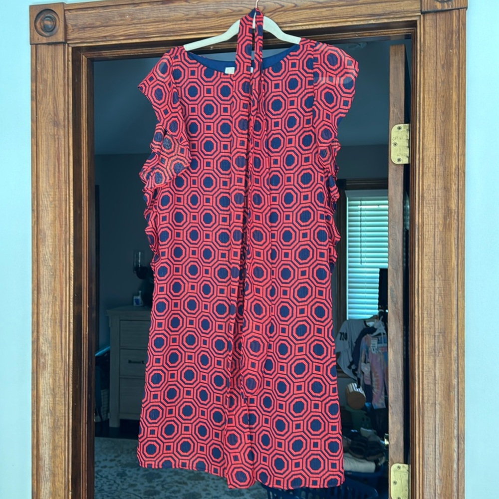 Michael Kors, red and navy sundress